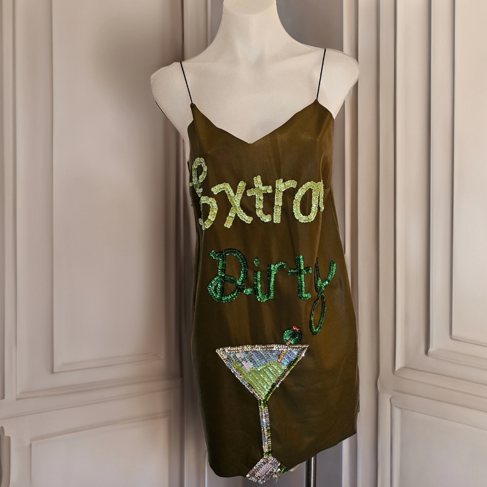 Sequined extra dirty martini dress